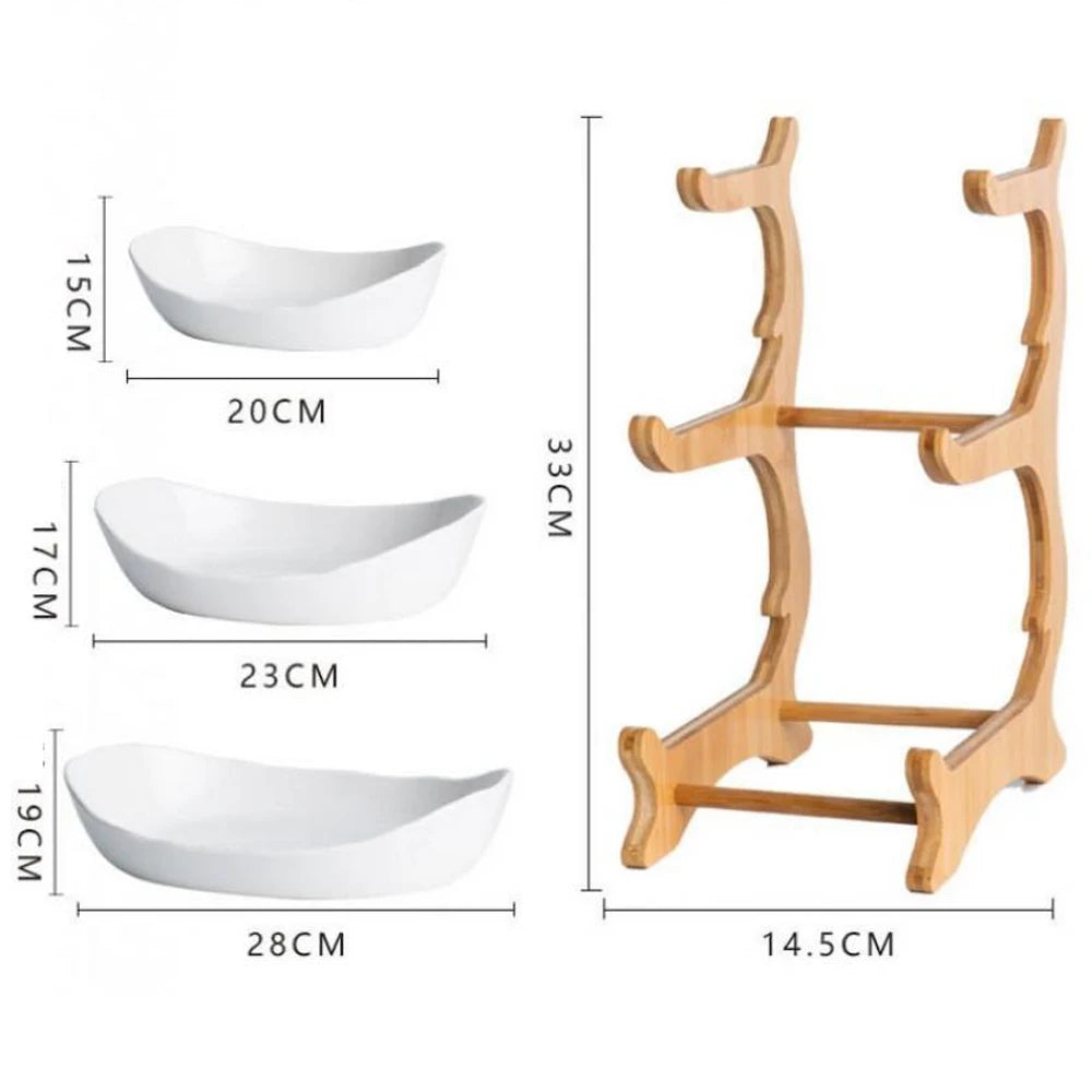 3 Layer Fruit Plate Home Living Room Plastic Snack Dish Creative Modern Dried Fruit Basket Candy Dish Salad Bowl