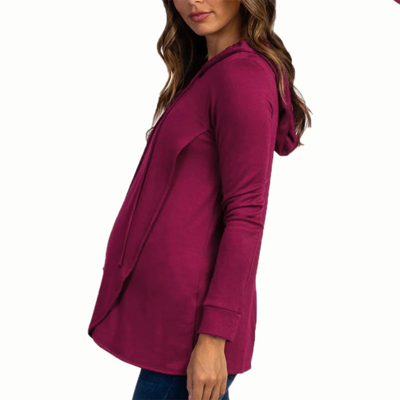 Guangdong Maternity Hooded Sweatshirt Nursing Long Sleeve Winter Wear