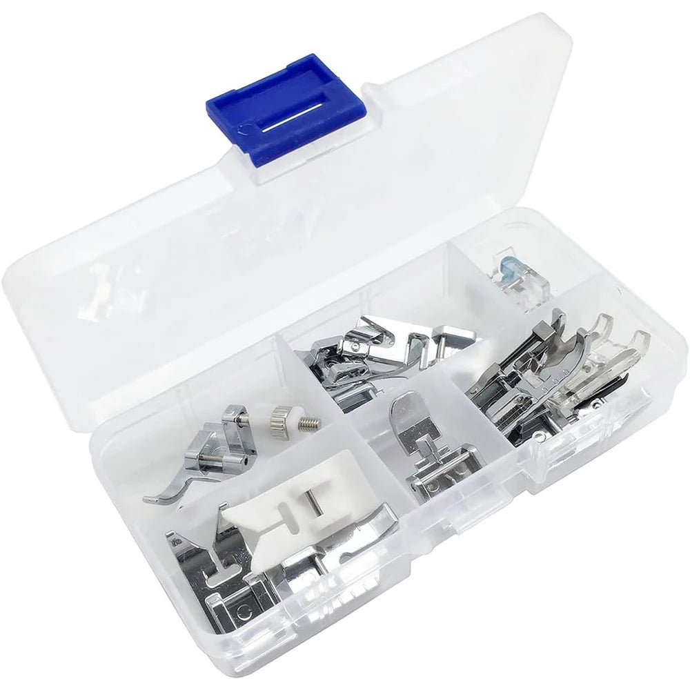 13 PCS/Box Presser Foot Set Roller Foot Invisi Zipper Foot For  Household Sewing Machine Accessories