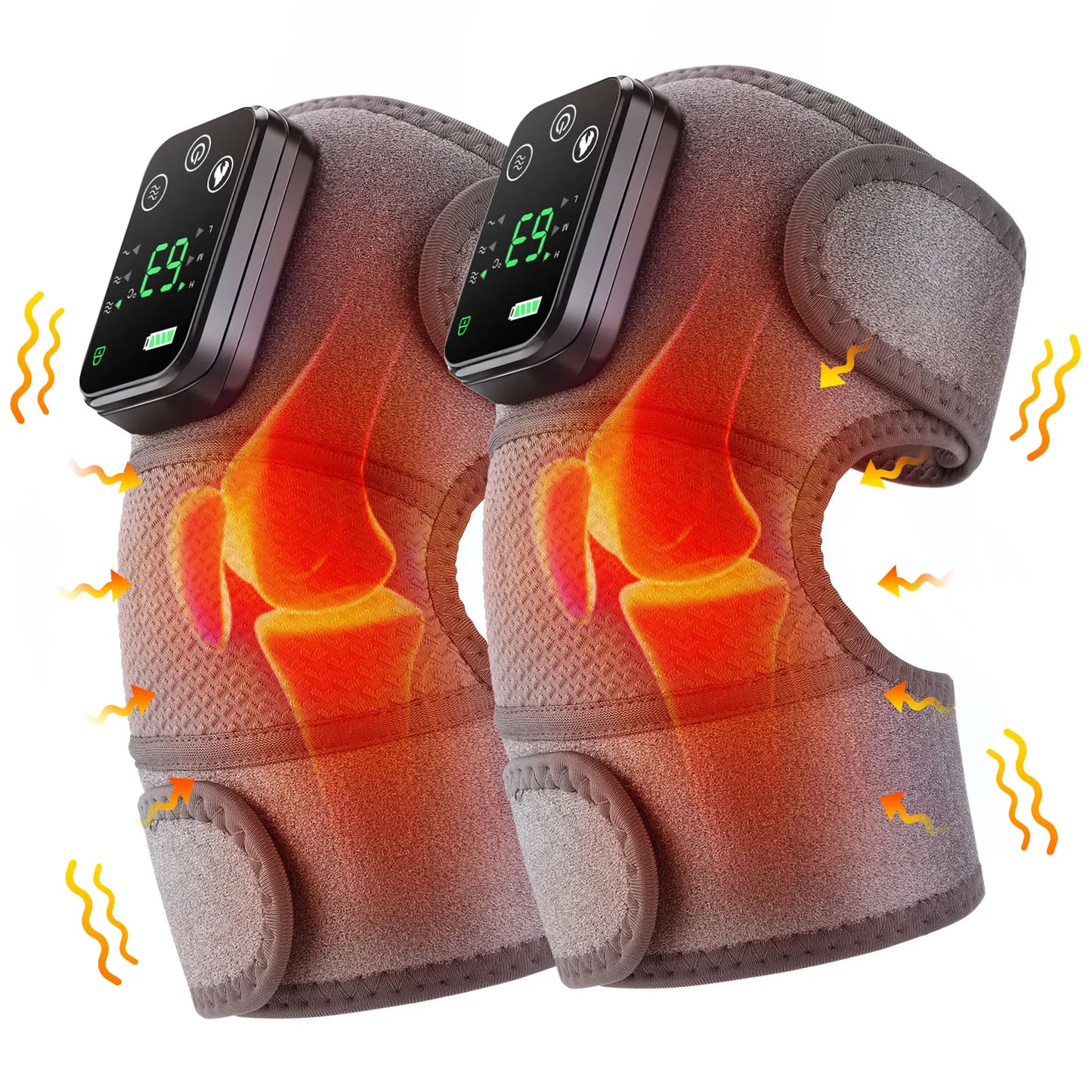 Hailicare Rechargeable Knee Massager 3 In 1 Heated Vibration Pad