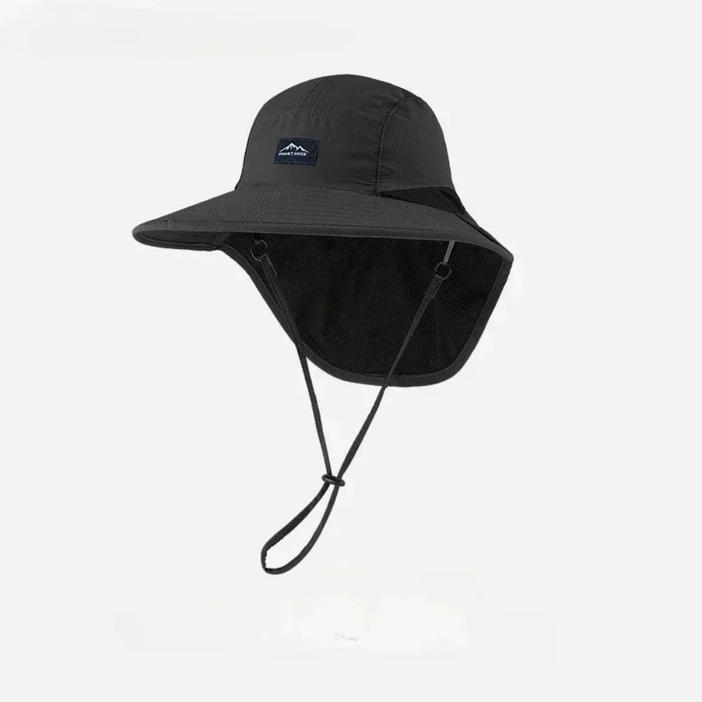 Summer wide brim waterproof quick-drying Panama hat, outdoor sun hat, bucket hat, mesh breathable sun hat, men's sports hiking hat, suitable for outdoor fishing, hiking and camping unisex