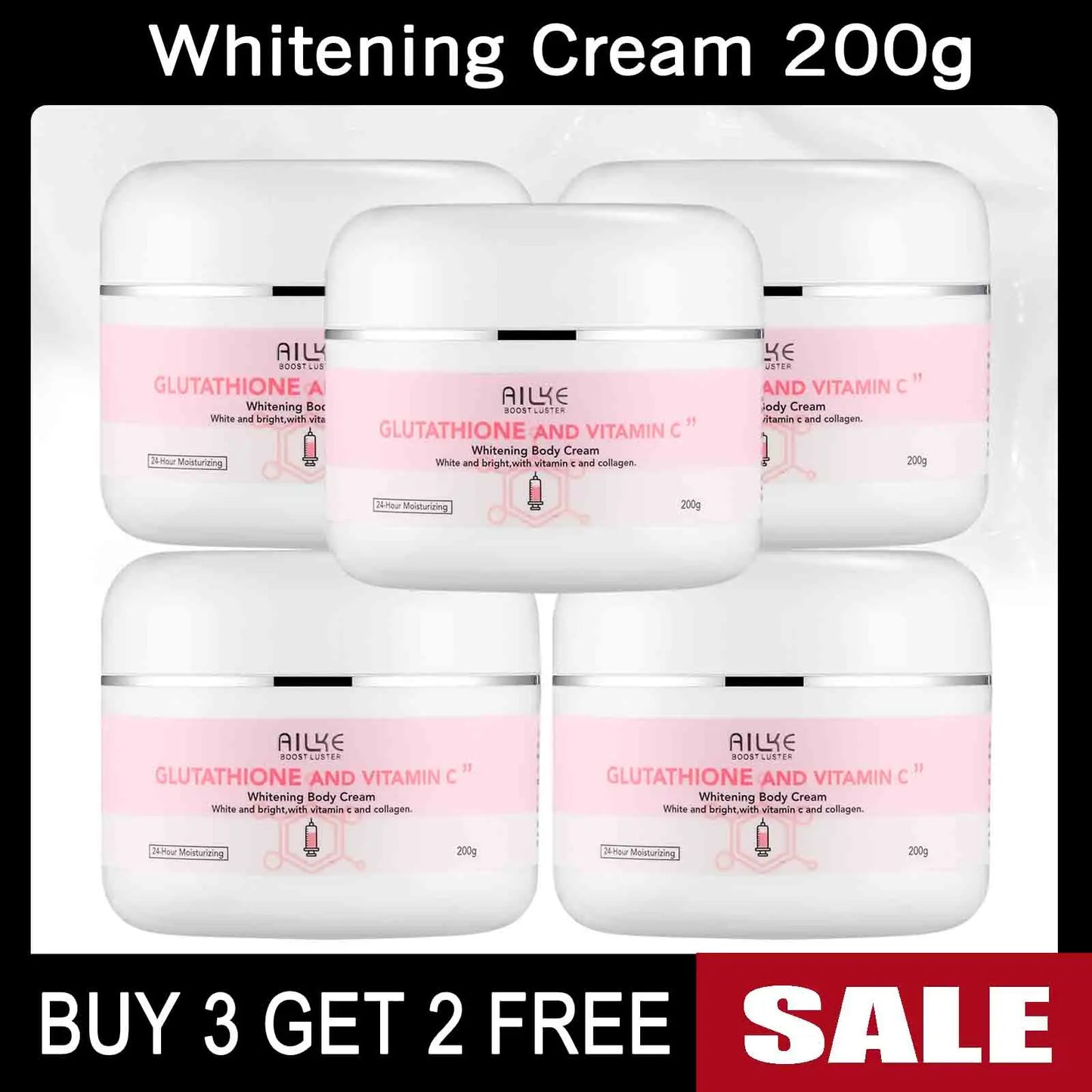 AILKE Whitening Skin Care Set With Glutathione Vitamin C