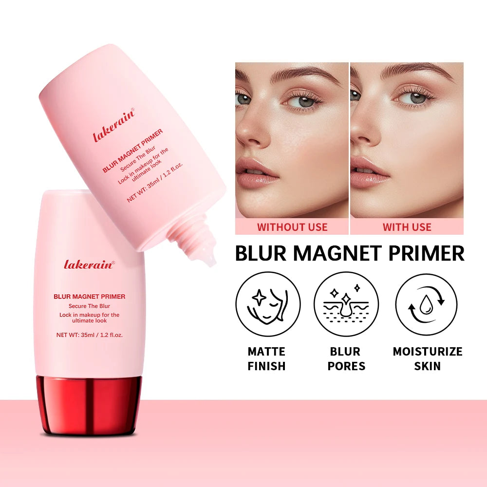 Blur Magnet Pore Blur Primer Matte Finish Oil Control Moisturizing Evens Skin Tone Seamless Long Lasting Makeup Base Flawless Face Primer