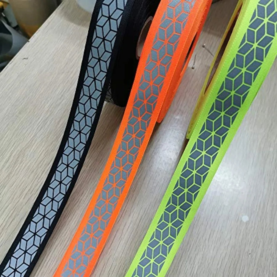 Silver Sew On Reflective Ribbon Tape for Chothing Safety Fabric Webbing Trim Strip 10yard