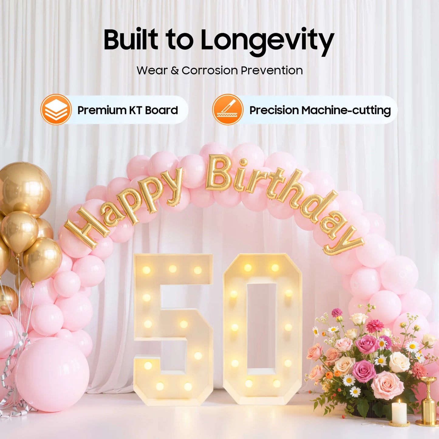 Vintage Marquee Light Up Numbers For Birthday Party Wedding Decor
