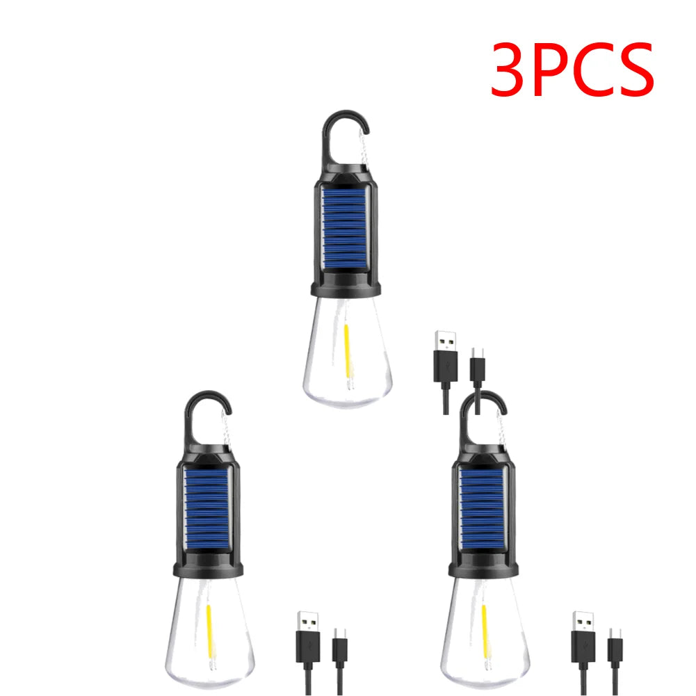 Shunmaii Solar LED Lantern USB Charging Outdoor Camping Light