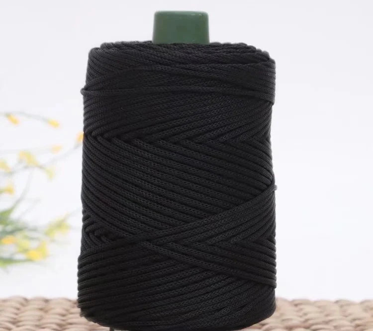 1 Pc 3MM Colorful Crochet Yarn Ice Rope 3mm Thread For DIY Hand Knitting Bag  Sun Hats Shoes Woven DIY Hook Cushion Silk Medium