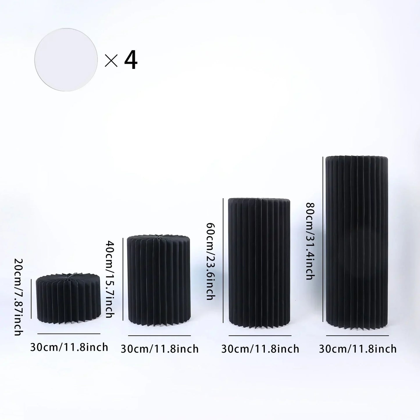 Foldable Paper Columns Cylinder Stands for Wedding and Party Decor