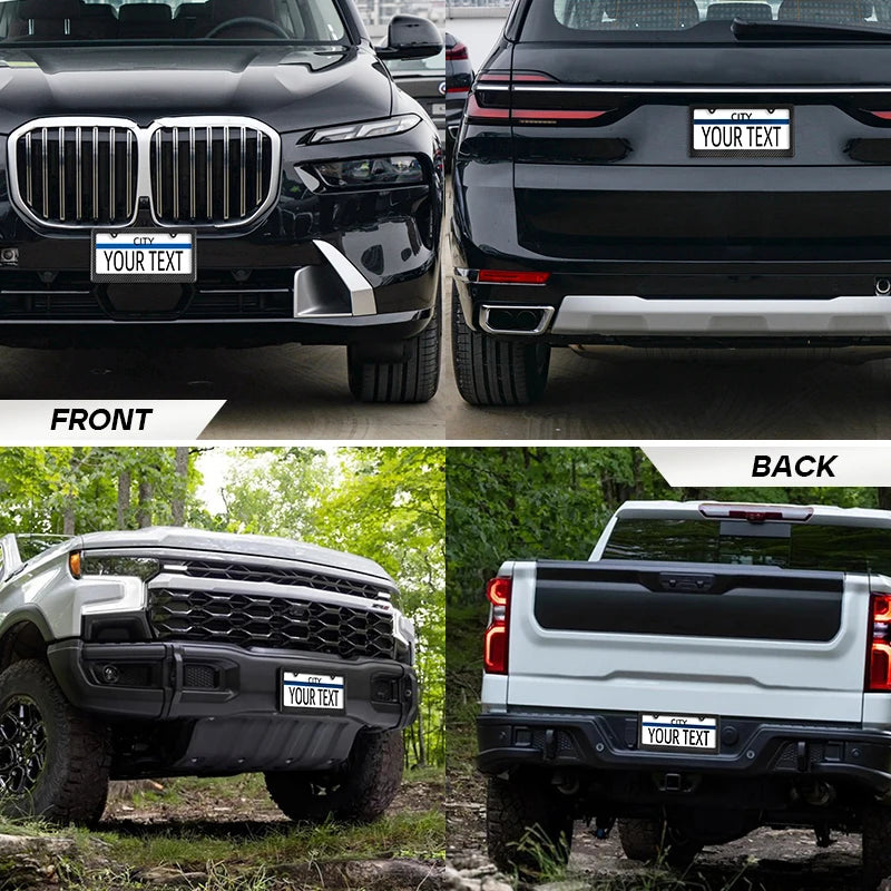 Universal US Standard Size Carbon Fiber Car License Plate Frame Cover Holder 16*32CM License Plate Frame Protection Parts