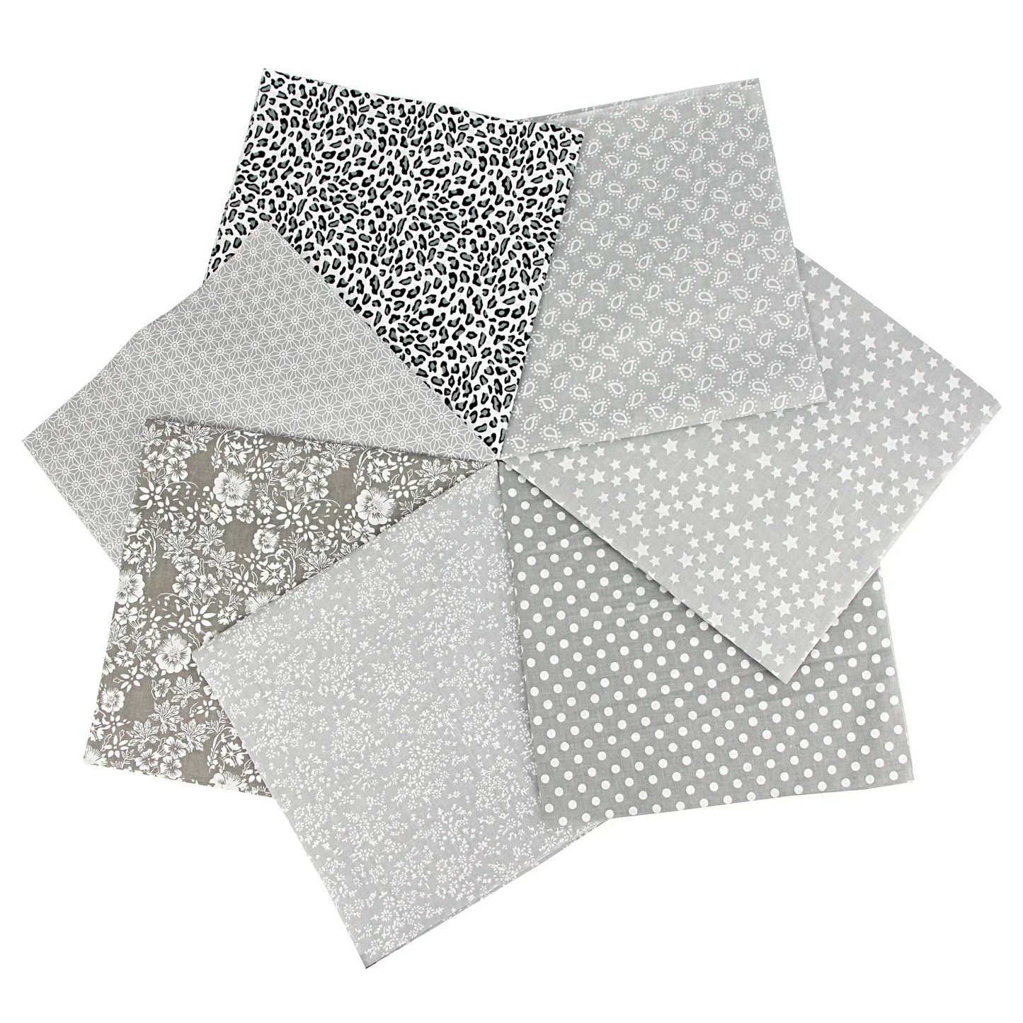 7Pcs 25x25cm Printed Cotton Fabric for Sewing Quilting Fabrics for Patchwork Needlework DIY Handmade Accessories