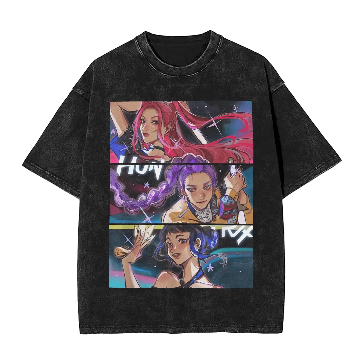 Huntrix K Pop Demon Hunters Tee Shirt Mira Rumi Zoey