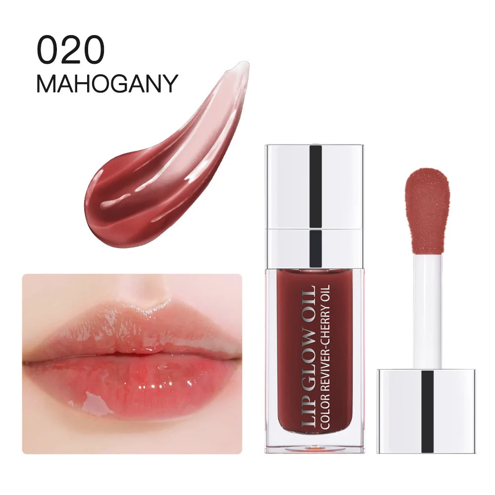 Glassy Shiny Lip Glow Oil Hydrating Lip Care Deep Nourishing Moisturizer Plump Fuller Lips Non Sticky Daily Lip Makeup Skincare Cosmetic