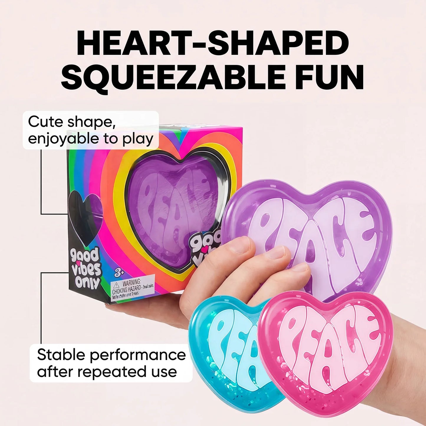In Stock Needoh Heart Squishy Toy Blind Box Cute Shape Stress Relief Soft Slow Rebound Fun Portable Surprise Gift for Kids