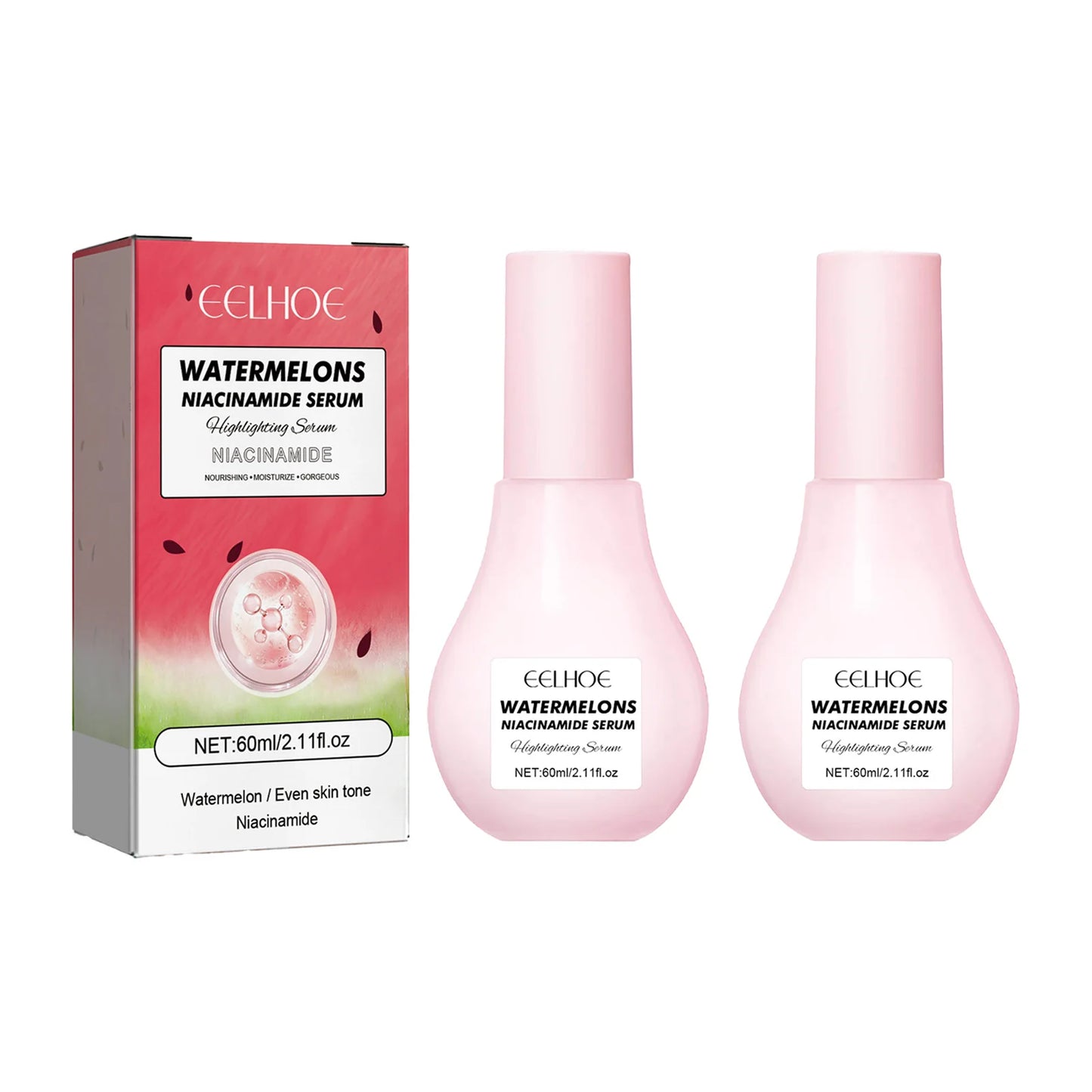 EELHOE 60ml Watermelon Facial Serum Nourish Brightening Even Skin Tone Moisturizing Acne Melanin Removal Smooth Korean Skin Care