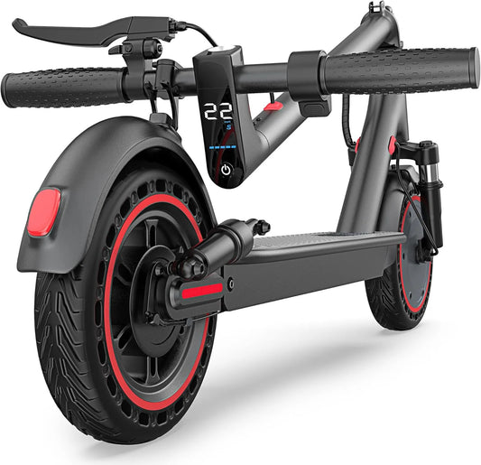 10”Honeycomb Tires Electric Scooter 42V 10.5Ah Battery 22MPH Max Speed 22Miles Max Range Dual Braking & Suspension APP Control