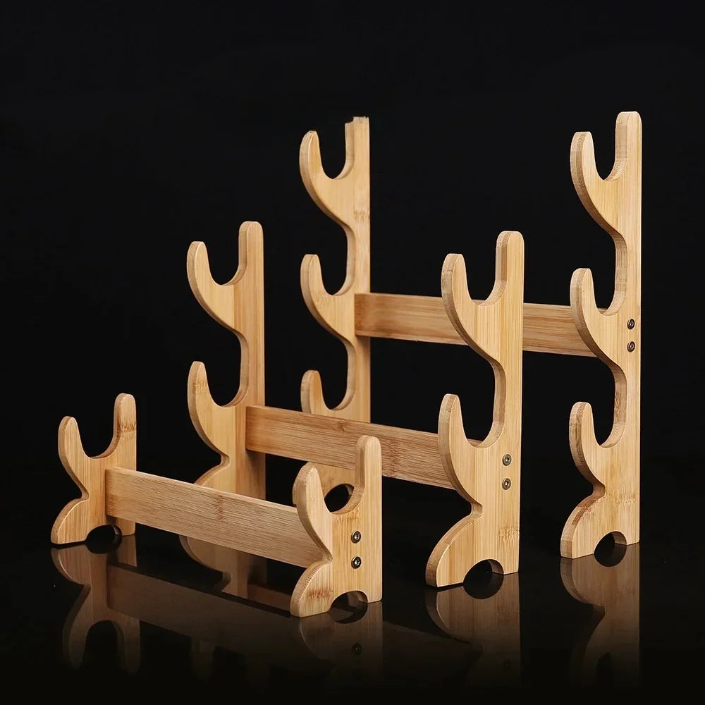 3-Layers Stand Katana Support Holder Storage Shelf Wooden Sword Rack Display Real Japanese Katana Samurai Sabre House Decoration