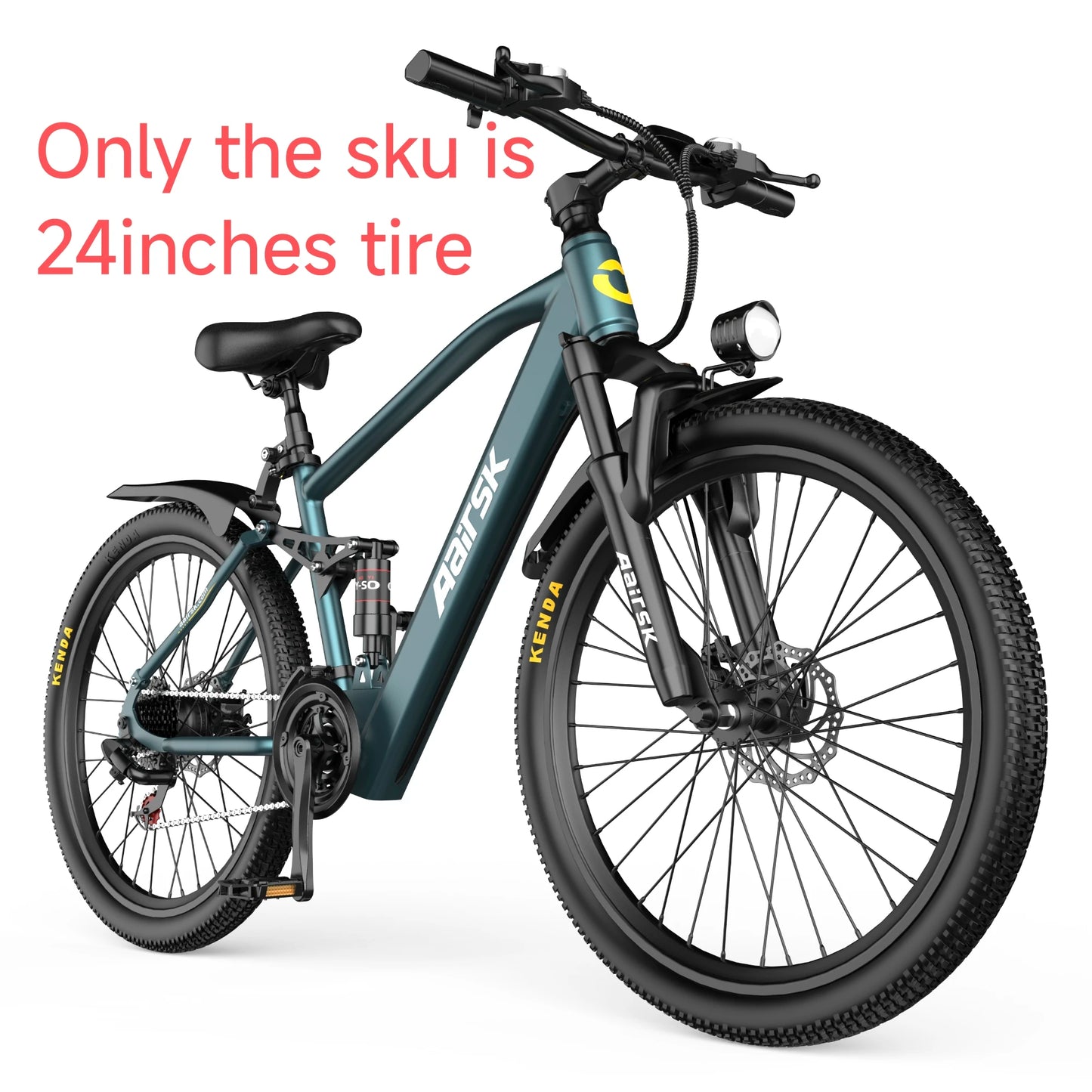 EOEOTWO Electric Fat Tire Mountain Bike 1500W 34MPH 48V Battery