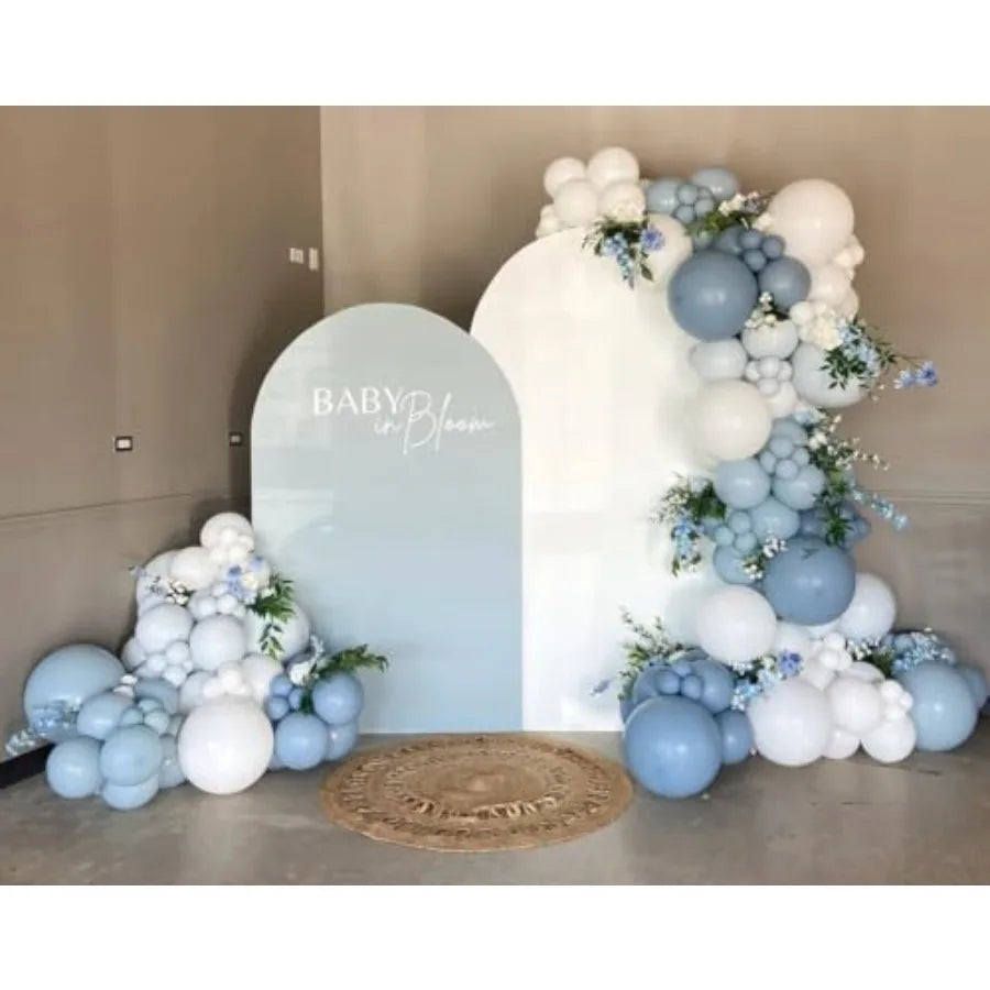 Balloon Arch Kit, 162pcs Light Clear Balloons for Wedding Bridal Shower Baby Shower Gender Reveal Baby Boy Birthday Party Decor