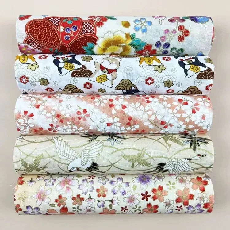 5pcs Cotton Fabric, Printed Fabric, Handmade Doll Clothes Fabric, Dress Fabric, For DIY Sewing Scrapbooking Quilting Craft