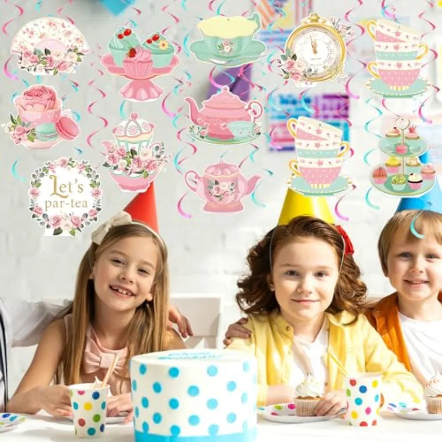 Floral Hanging Paper Swirls Ceiling Decor For Parties