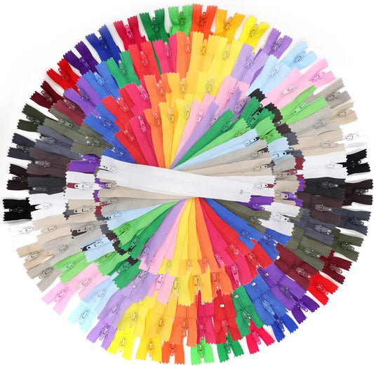 80pcs Mixed Nylon Coil Zippers 7 9 12 16 Inches Colorful Sewing Zippers for Tailor Crafts with 20 Colors