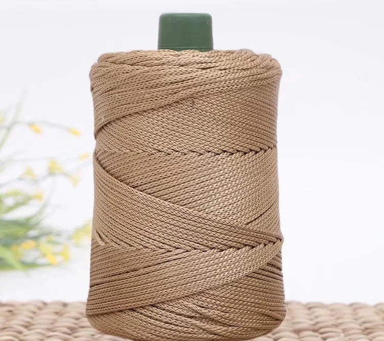 1 Pc 3MM Colorful Crochet Yarn Ice Rope 3mm Thread For DIY Hand Knitting Bag  Sun Hats Shoes Woven DIY Hook Cushion Silk Medium