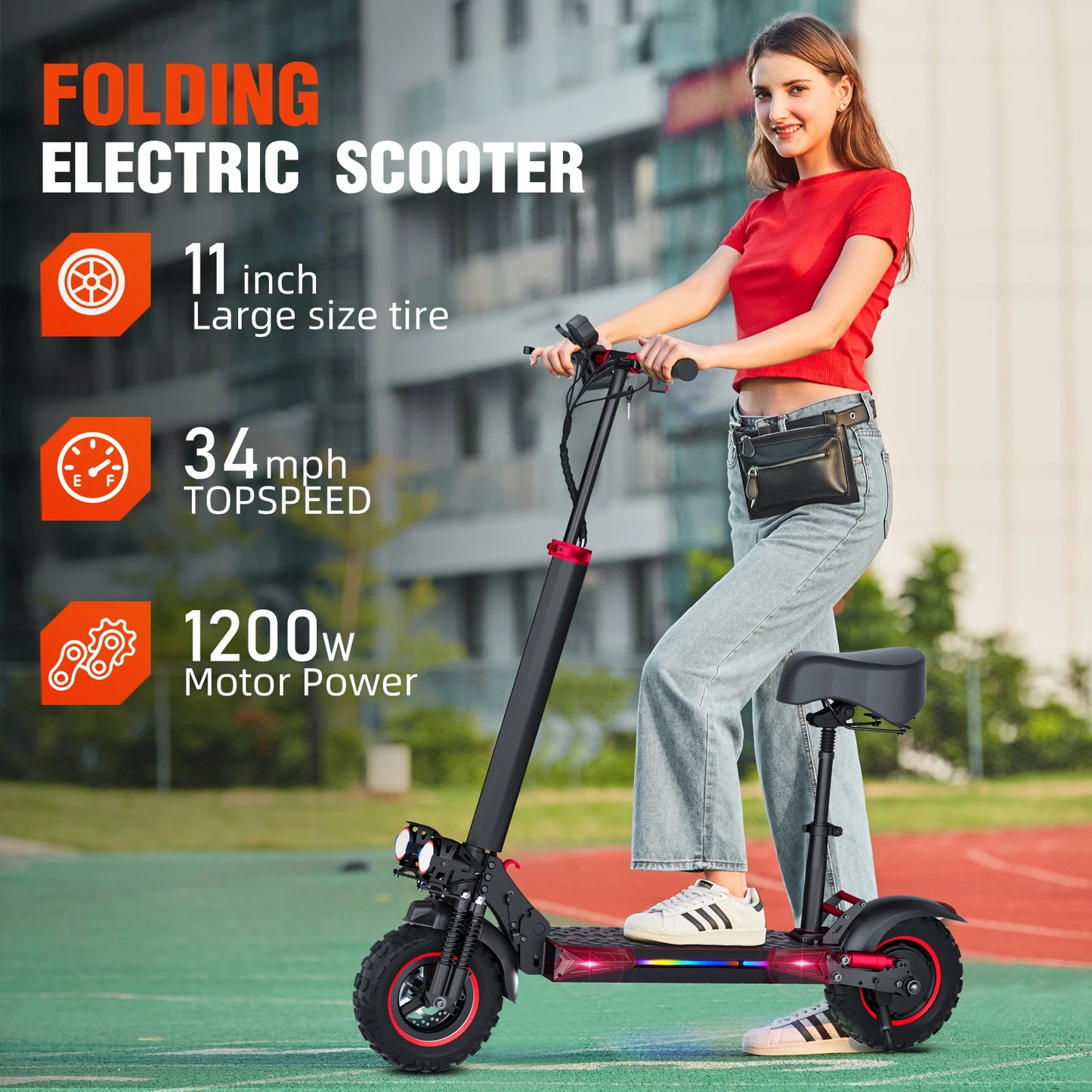 J11max electric scooter 1200W motor 48V18AH battery foldable e-scooter adult convenient mountain off-road electric scoote