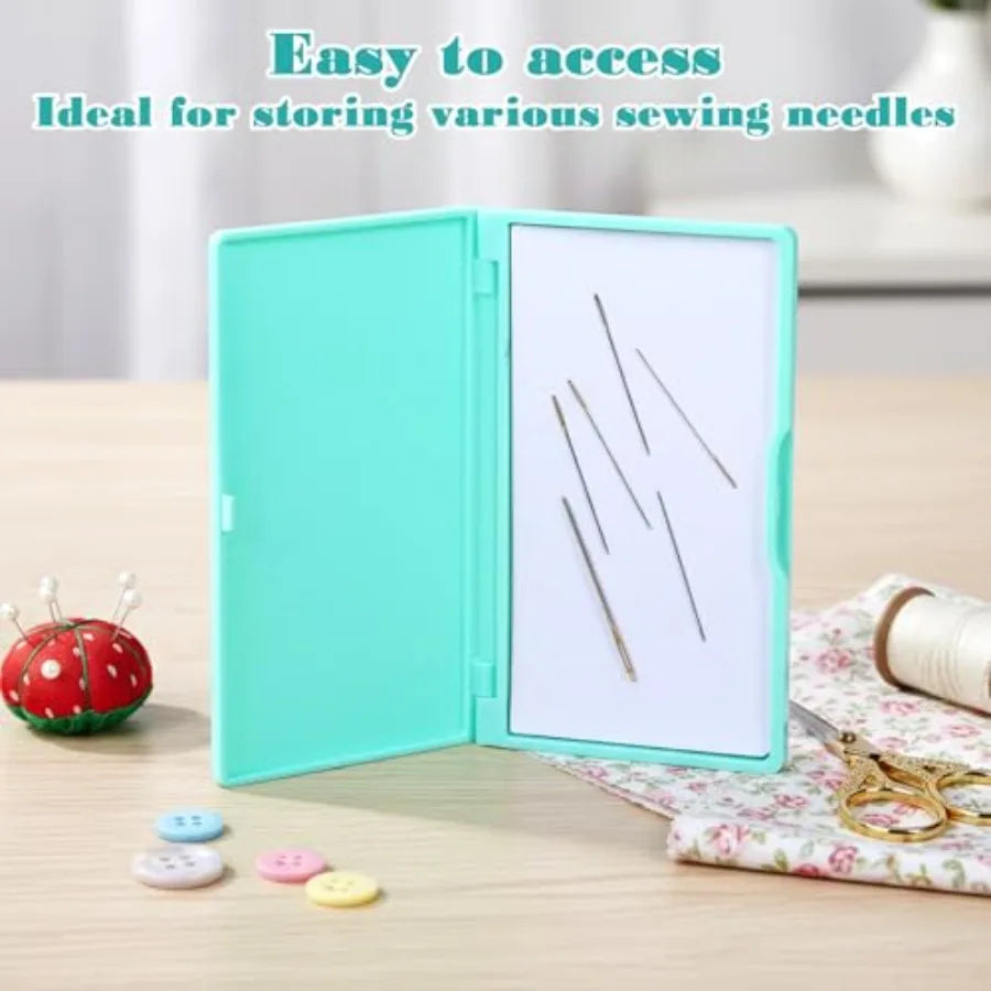 Magnetic Needle Holder, Magnetic Needle Case Rectangle Needles Tin Portable Sewing Needles Box for Pin Holders Organizer Light