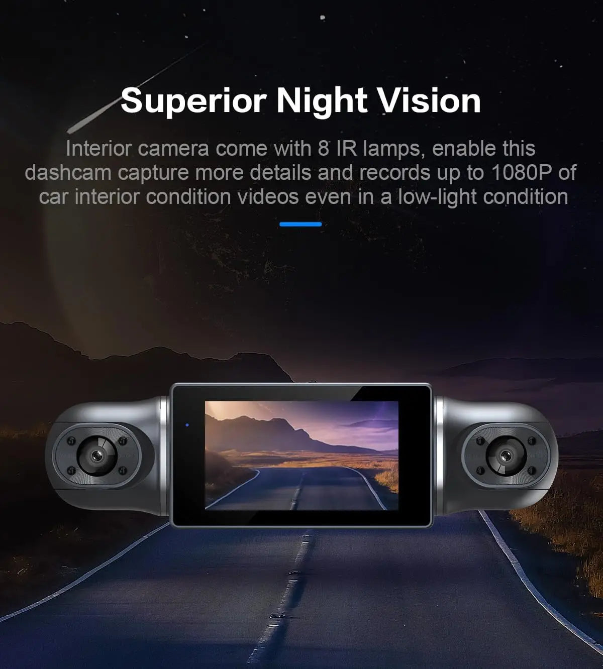 Kankeirr 4 Channel Dash Cam 360 Front Rear 2K Front