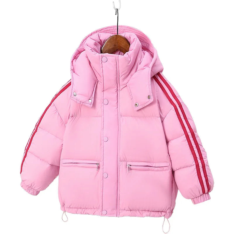 Guangdong Girls Hooded Down Jacket Warm Coat For Kids