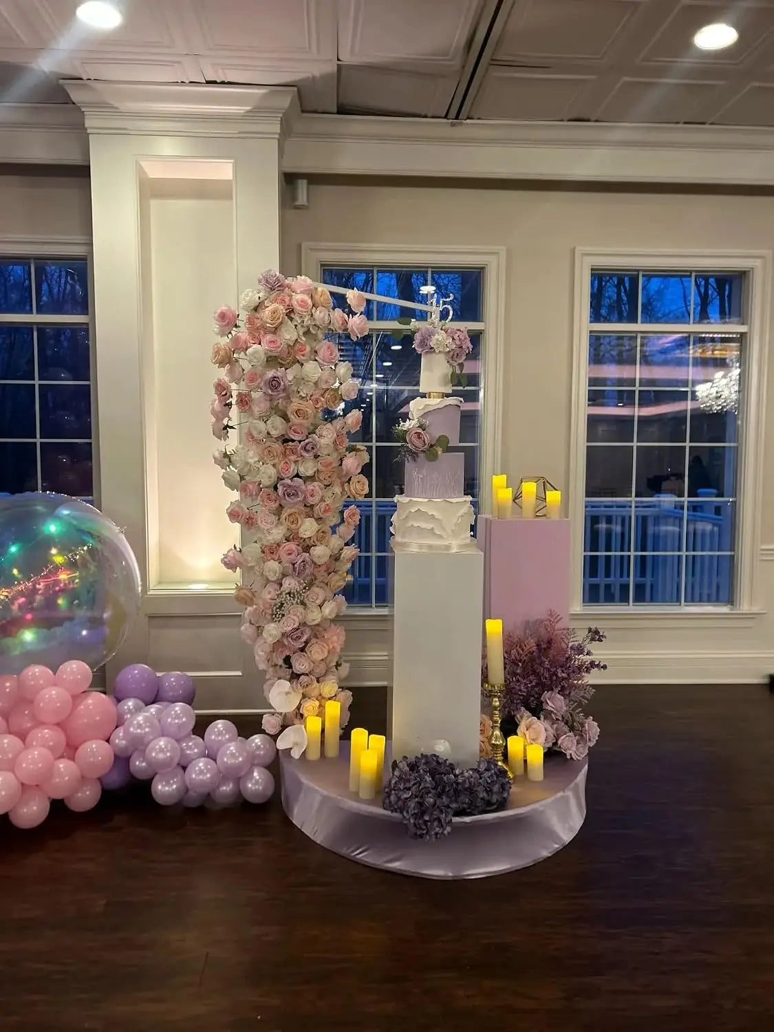 Sturdy Metal Square Pedestal Stands For Party Wedding Display