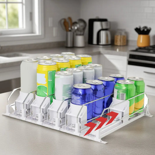 Drink Organizer Automatic Pusher Glide Dispenser For Soda Cans