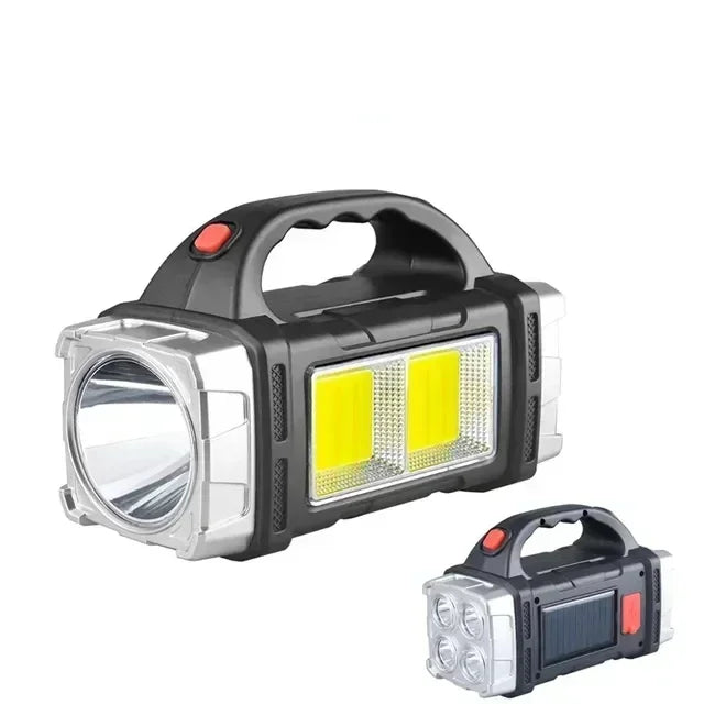 ZHIYU USB Solar Rechargeable Led Flashlight Outdoor Torch