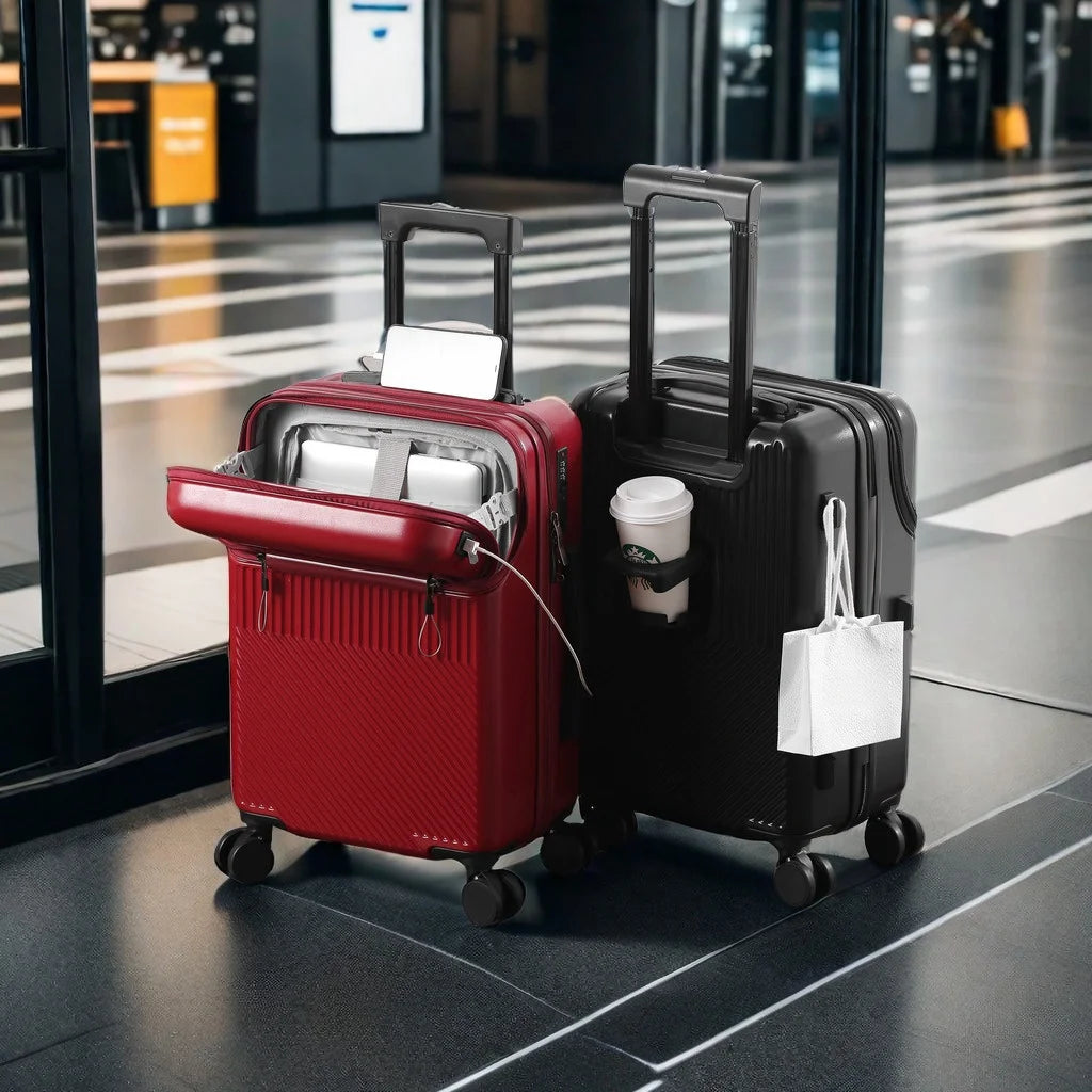 Polycarbonate Carry On Luggage 20 22 24 26 Inch With Spinner Wheels And Combination Lock For Travel