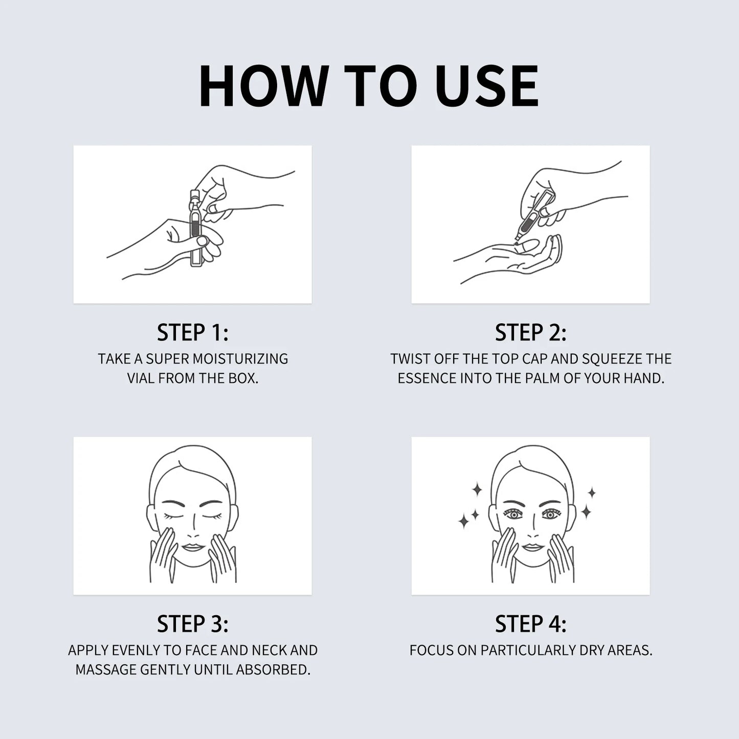 30pcs Hyaluronic Acid Face Serum Solution Nourish Repair Fine Lines Facial Hydration Anti-wrinkles Aging Face Care Essence 2 Set