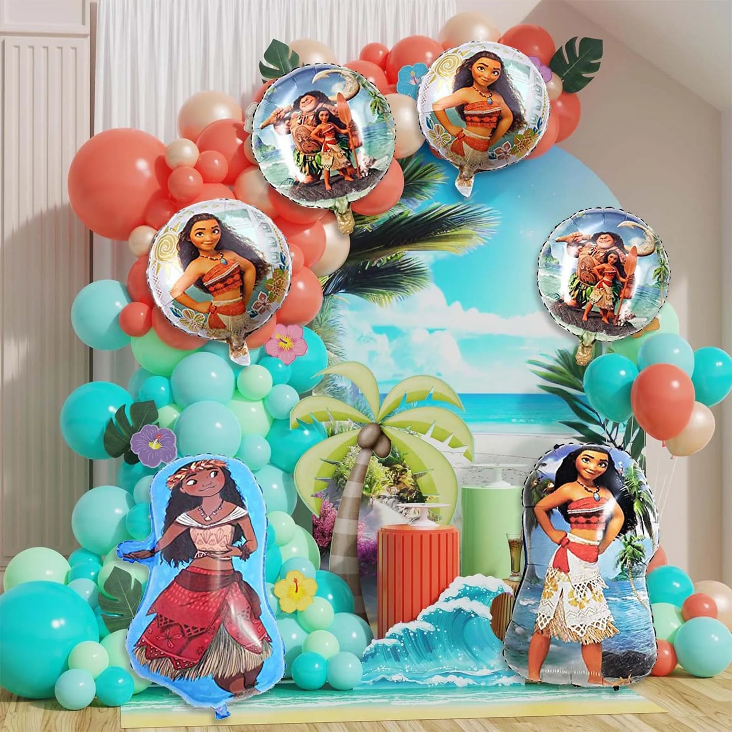 Disney Moana Foil Balloons Birthday Party Decoration