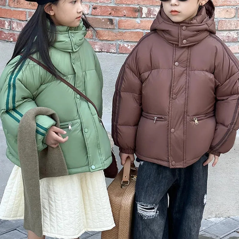 Guangdong Girls Hooded Down Jacket Warm Coat For Kids