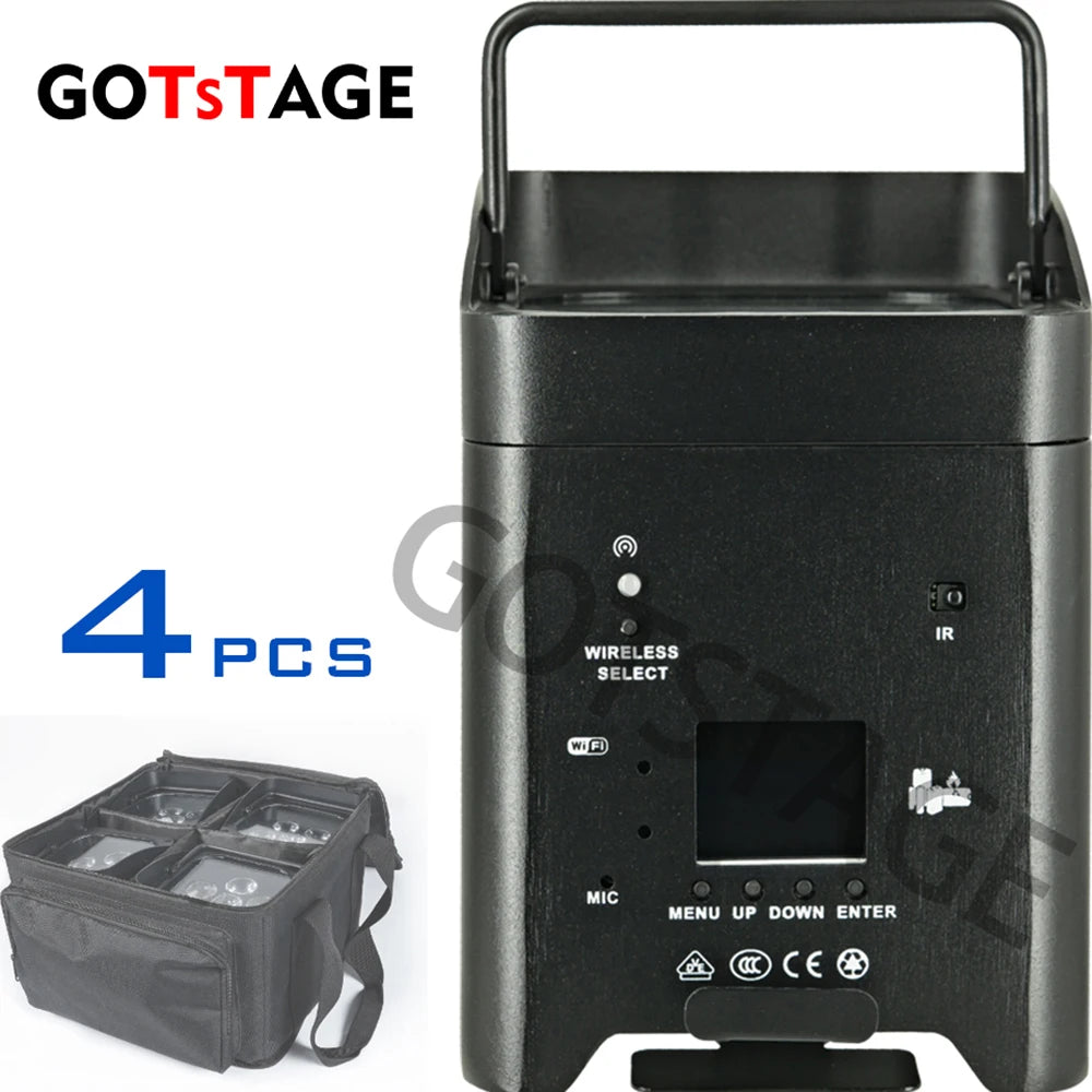 GOTSTAGE Wireless 6-in-1 RGBAW UV Par Light with Remote