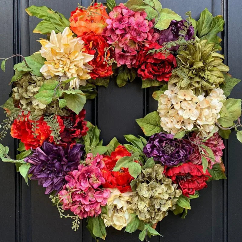 Guangdong Spring Wreath For Front Door Artificial Peony Outdoor Decor