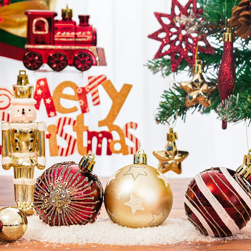 Shunmaii 50Pcs Christmas Ball Ornaments Set