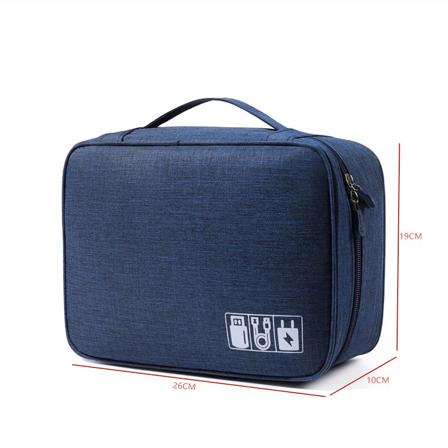 AHTOSKA Waterproof Cable Organizer Pouch For Chargers And Cables