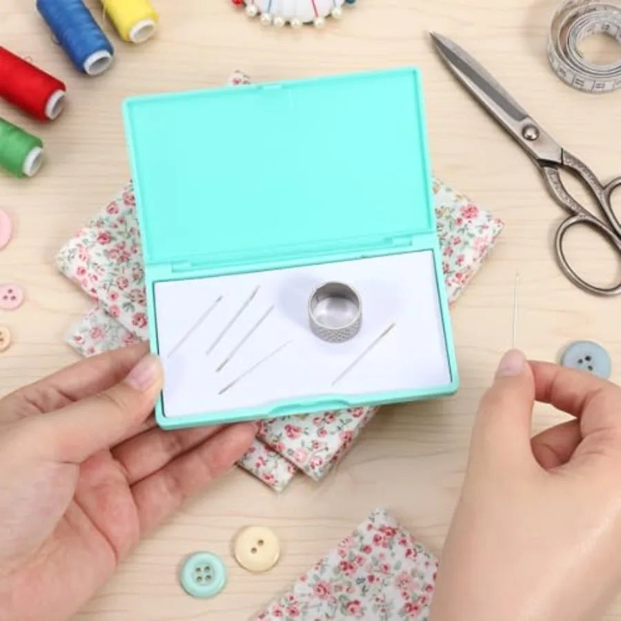 Magnetic Needle Holder, Magnetic Needle Case Rectangle Needles Tin Portable Sewing Needles Box for Pin Holders Organizer Light