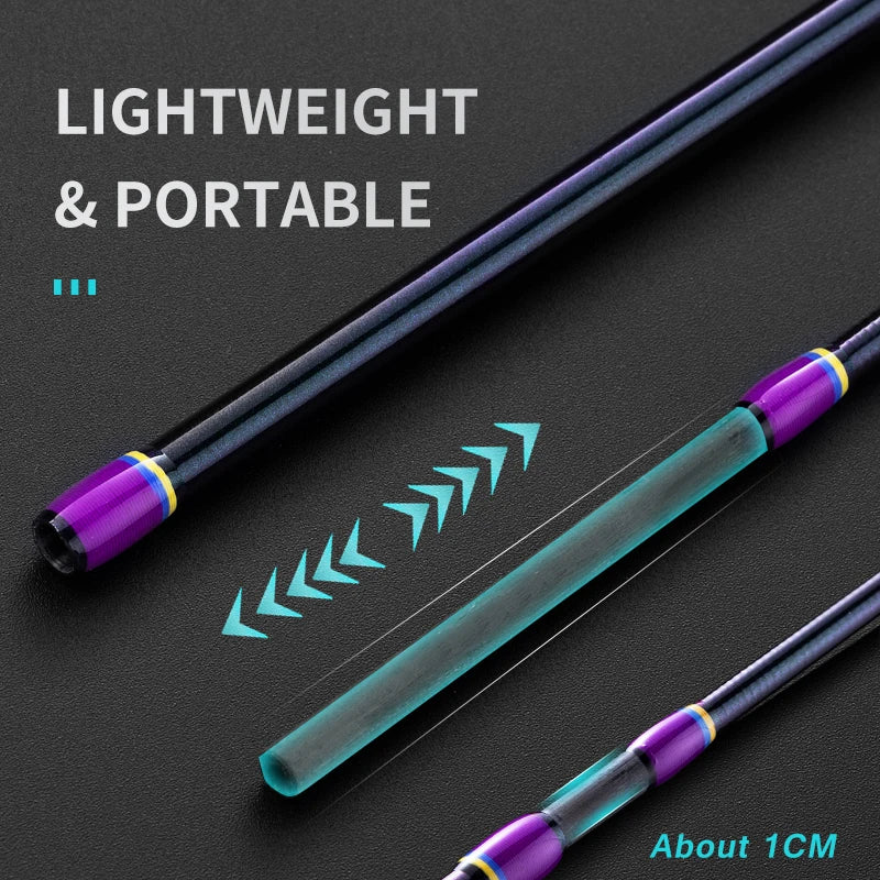 BANCY Ultralight Two-Piece Travel Spinning Casting Rod