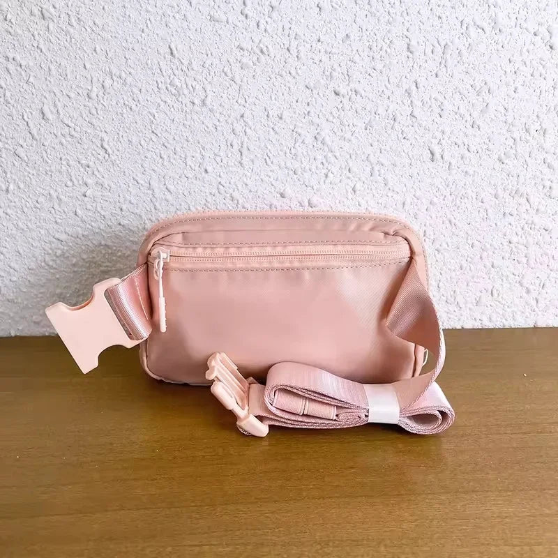 Metal Logo Yoga Waist Bag Crossbody Fitness Wallet
