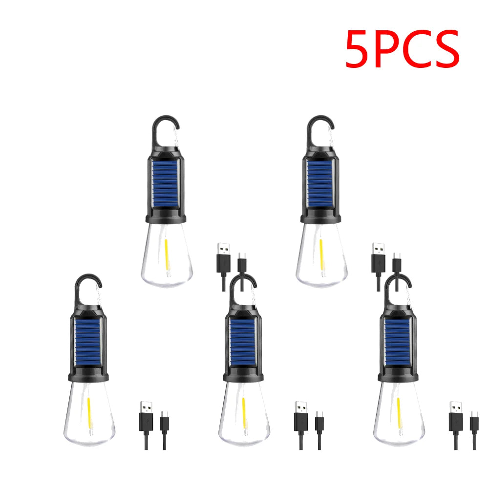 Shunmaii Solar LED Lantern USB Charging Outdoor Camping Light