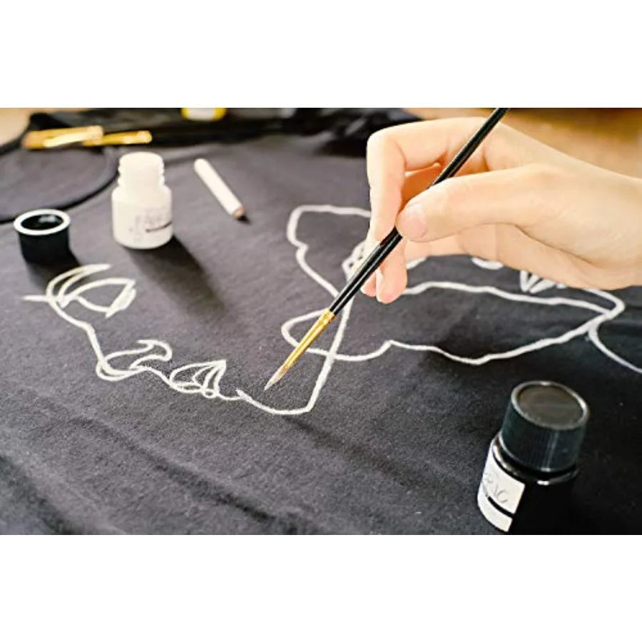 Permanent Fabric Paint Set 8 x 20ml Vivid Colours for Textile, Fabric, T-Shirt, Canvas, Wood, Ceramic, Glass