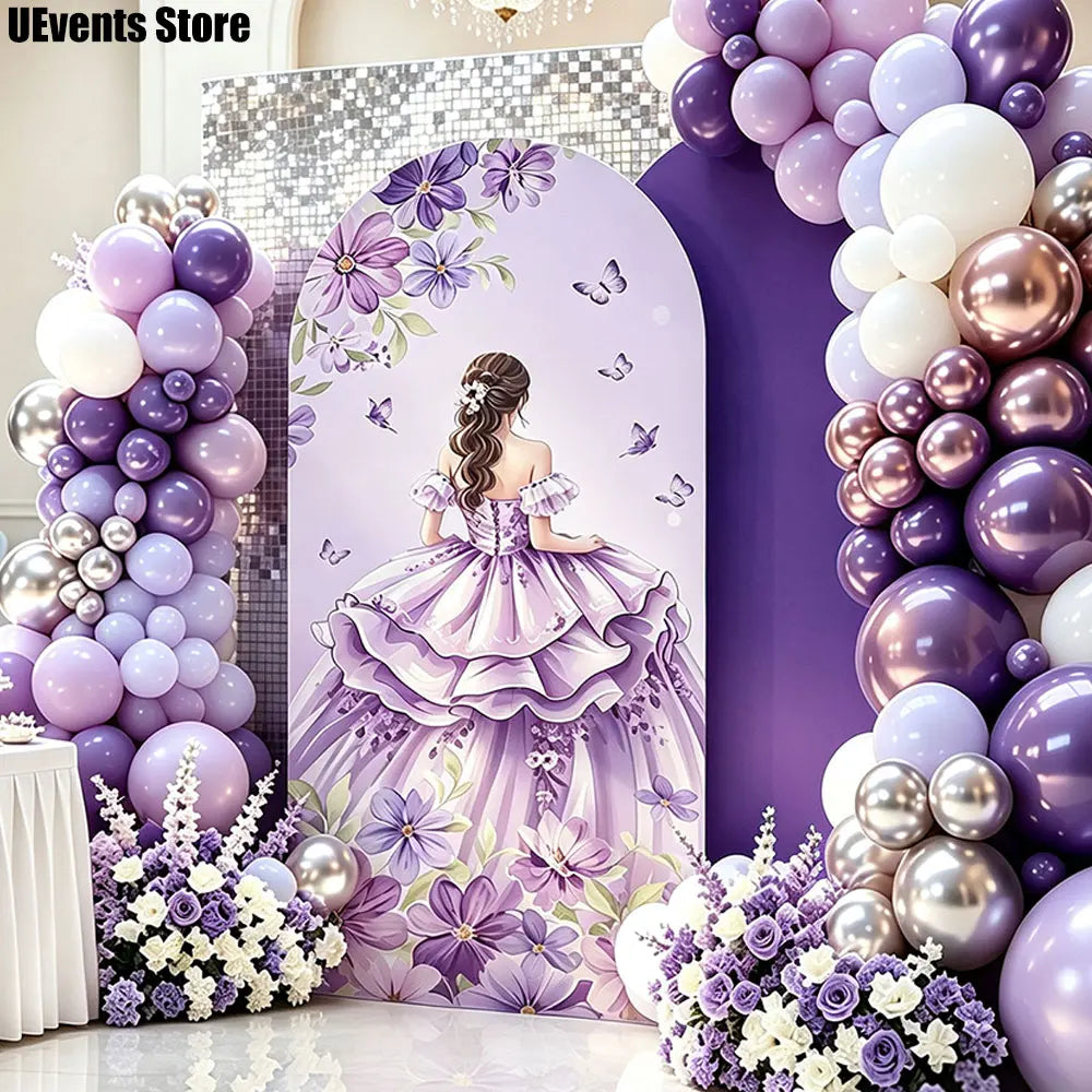 MicroPlush Double Sided Spandex Quinceanera Arch Backdrop Cover