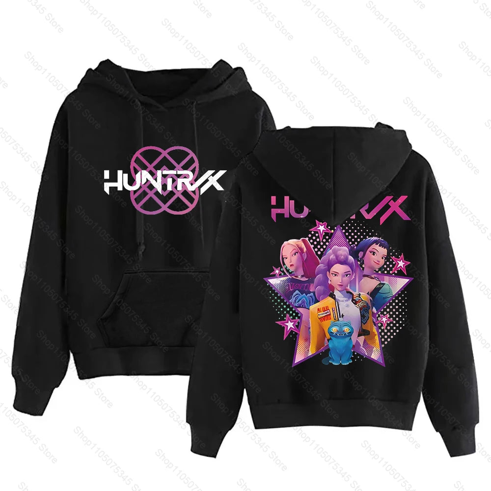 MINISOCN Kpop Demon Hunters Hoodie Pullover Sweatshirt