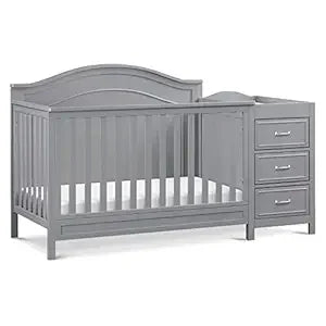 XMSJ 4 In 1 Convertible Baby Crib With Changing Table