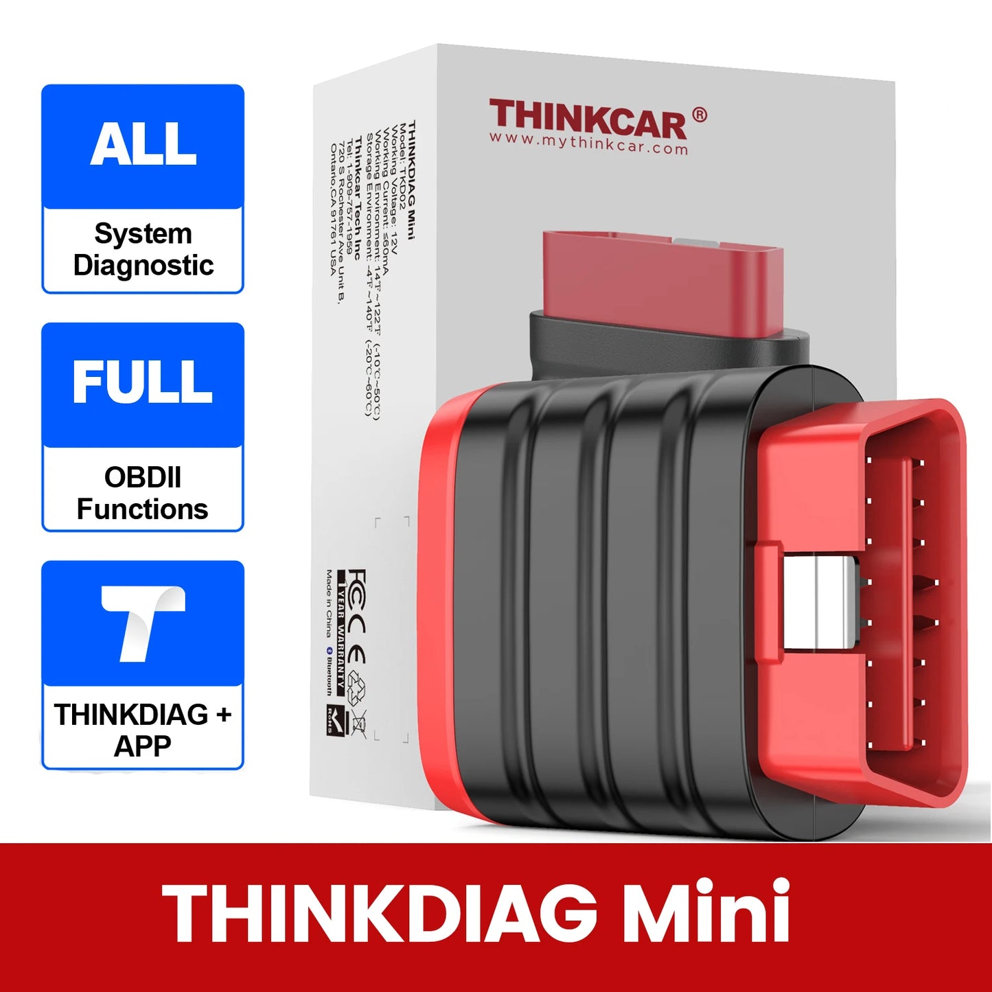 Thinkcar Thinkdiag Mini OBD2 Scanner Bluetooth All System Diagnostics